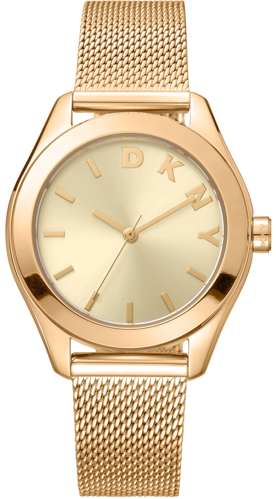 DKNY Damklocka DK1L032M0025 Astoria Logo Guldtonad/Guldtonat stål - DKNY