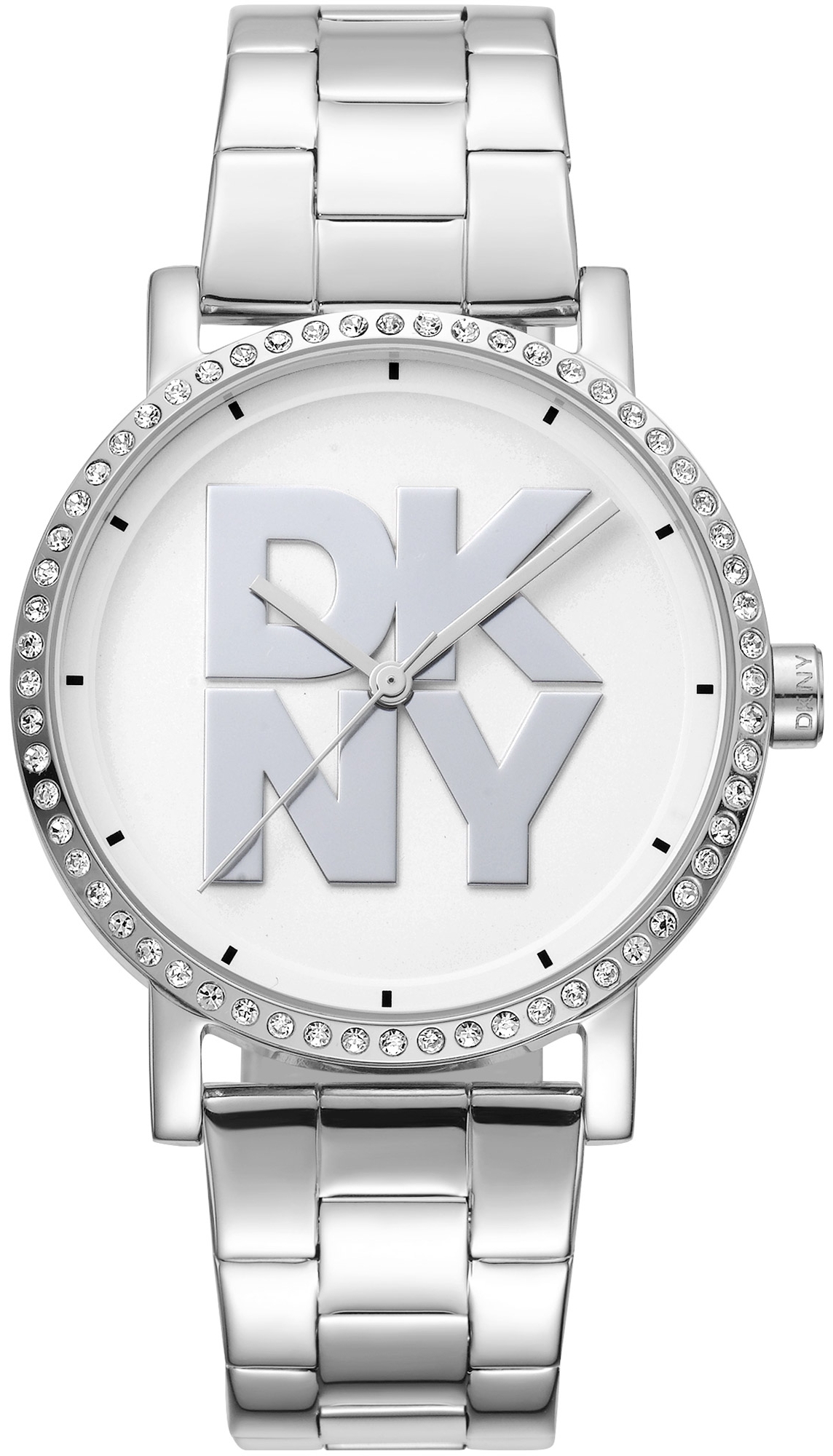 DKNY Damklocka DK1L035M0045 Soho Logo Silverfärgad/Stål Ø36 mm - DKNY