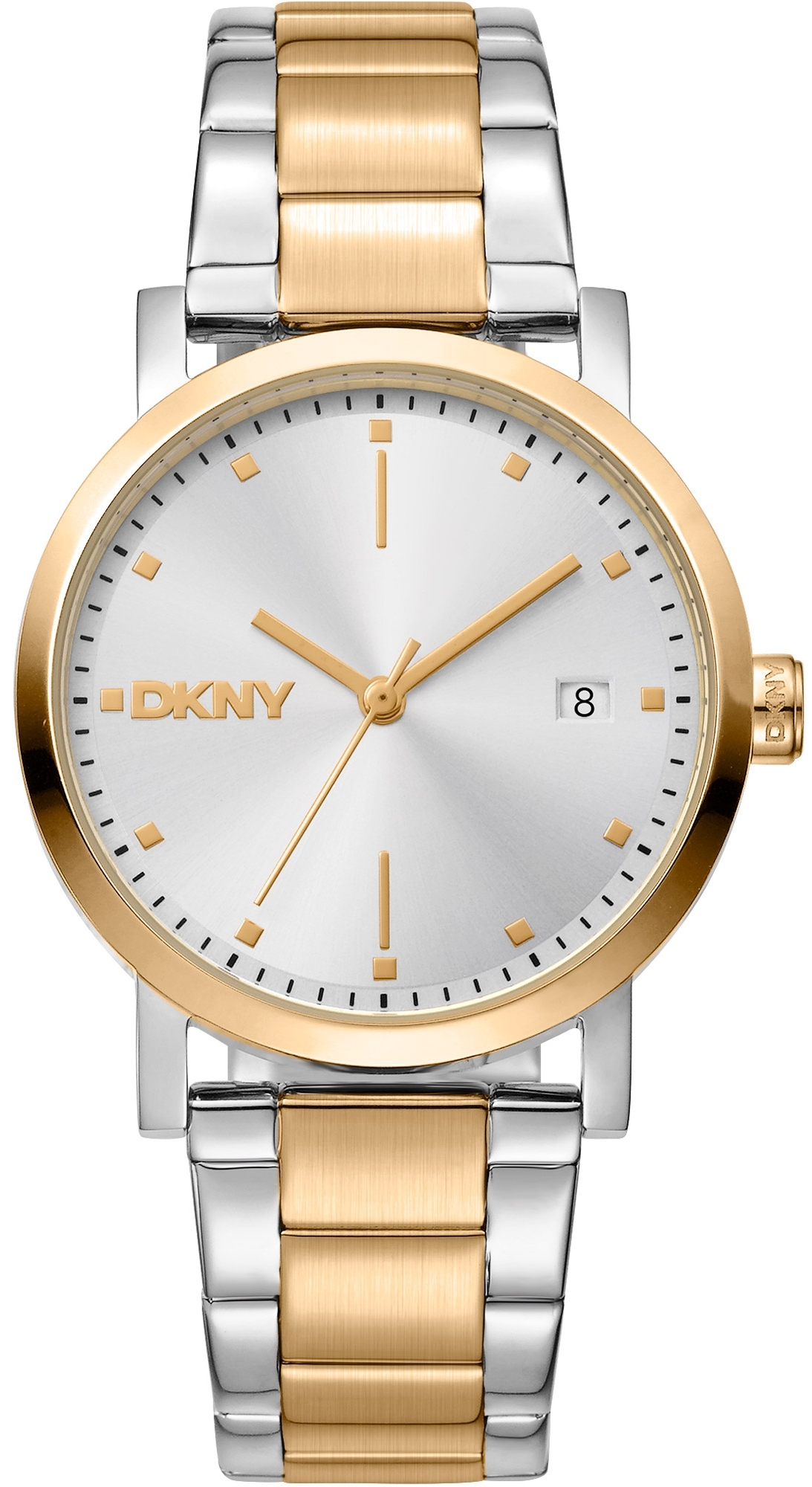 DKNY Damklocka DK1L036M0085 Soho Midi Silverfärgad/Guldtonat stål - DKNY