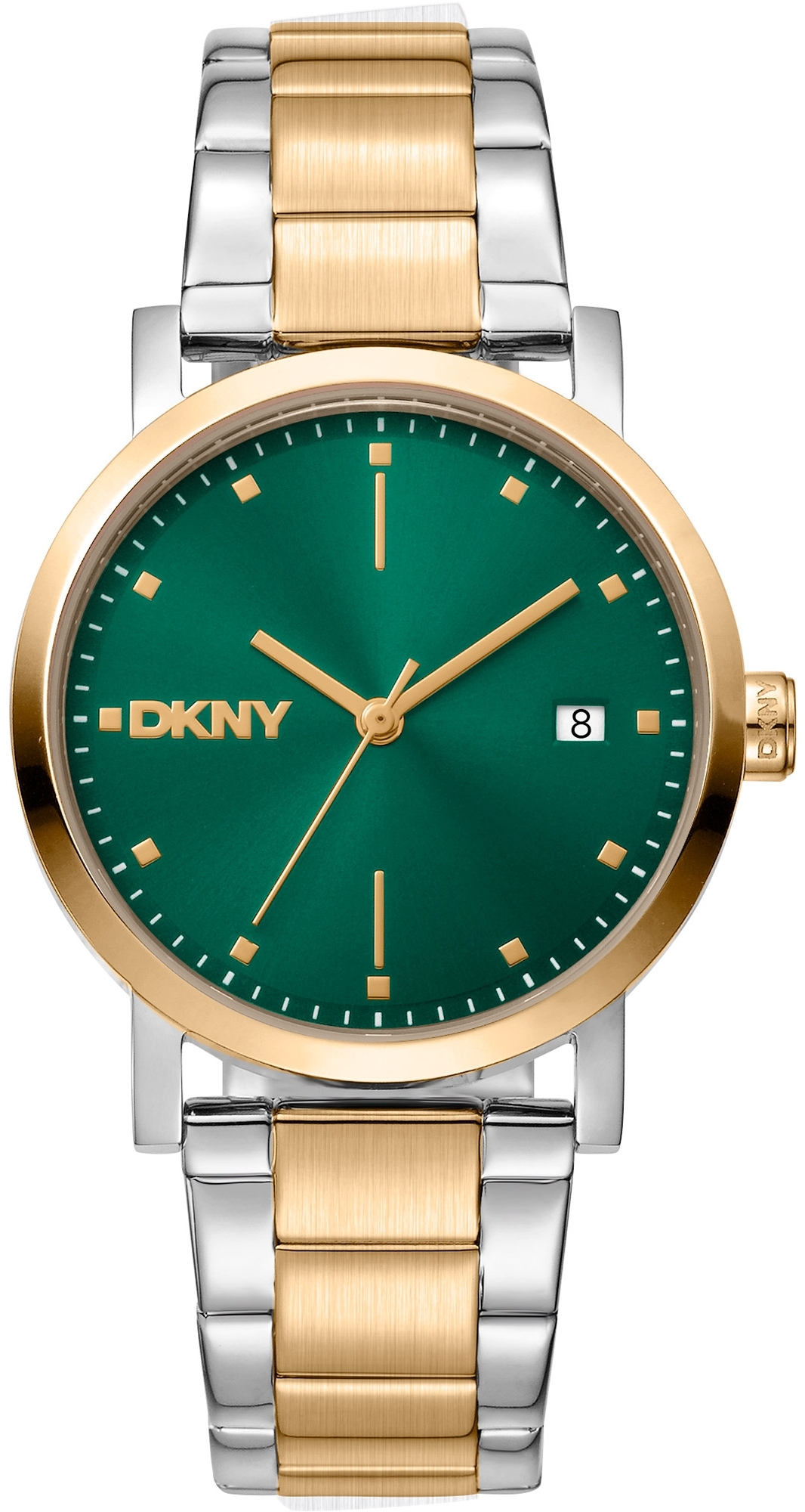 DKNY Damklocka DK1L036M0095 Soho Midi Grön/Guldtonat stål Ø34 mm - DKNY