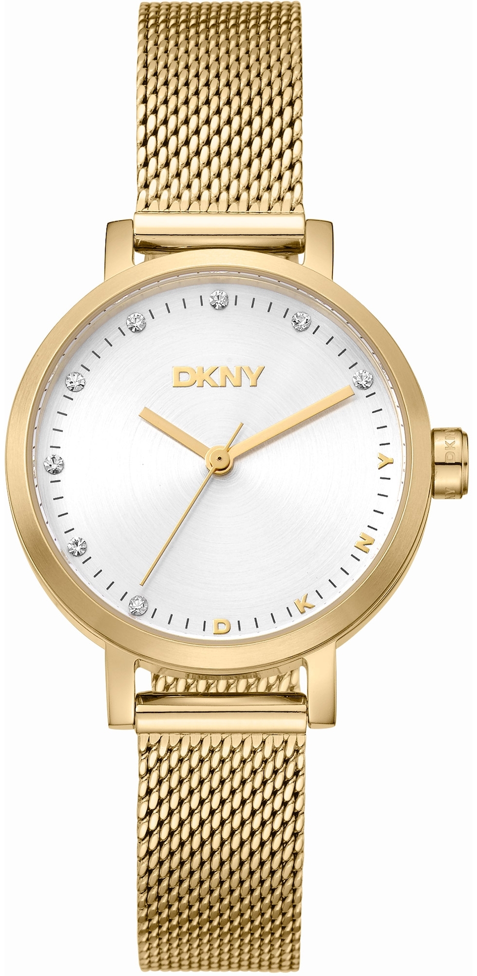 DKNY Damklocka DK1L037M0035 Soho Mini Silverfärgad/Guldtonat stål - DKNY