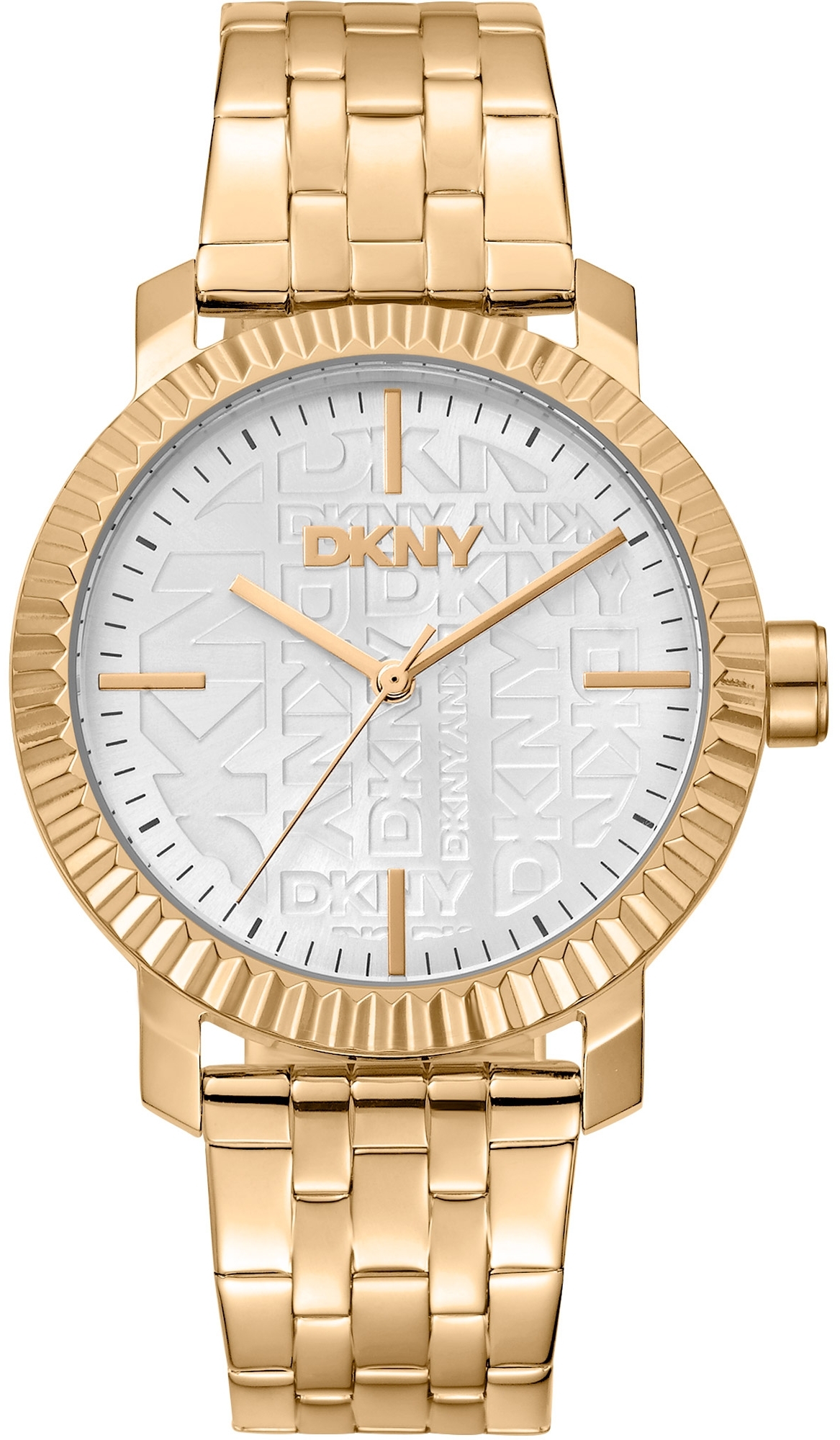 DKNY Damklocka DK1L053M0025 Chambers Maxi Silverfärgad/Guldtonat - DKNY