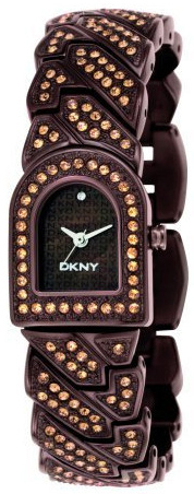 DKNY Damklocka NY4230 Brun/Guldtonat stål 20x25 mm - DKNY