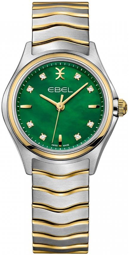 Ebel Damklocka 1216440 Wave Grön/18 karat gult guld Ø30 mm - Ebel