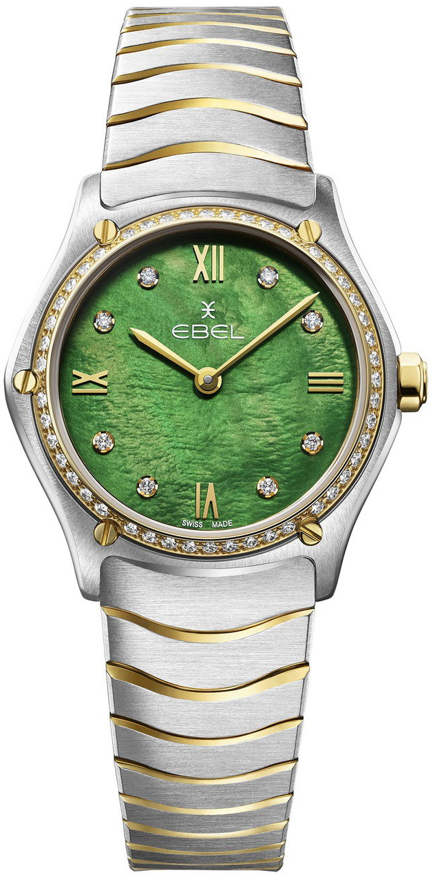 Ebel Damklocka 1216542 Classic Grön/18 karat gult guld Ø29 mm - Ebel