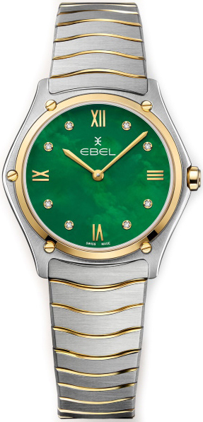 Ebel Damklocka 1216545 Classic Grön/18 karat gult guld Ø33 mm - Ebel