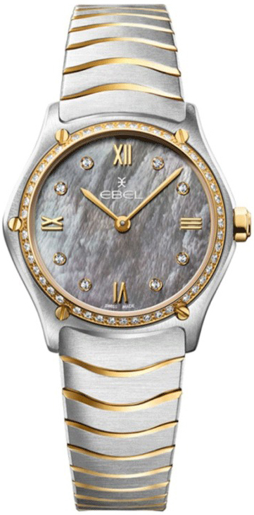 Ebel Damklocka 1216643 Classic Grå/18 karat gult guld Ø29 mm