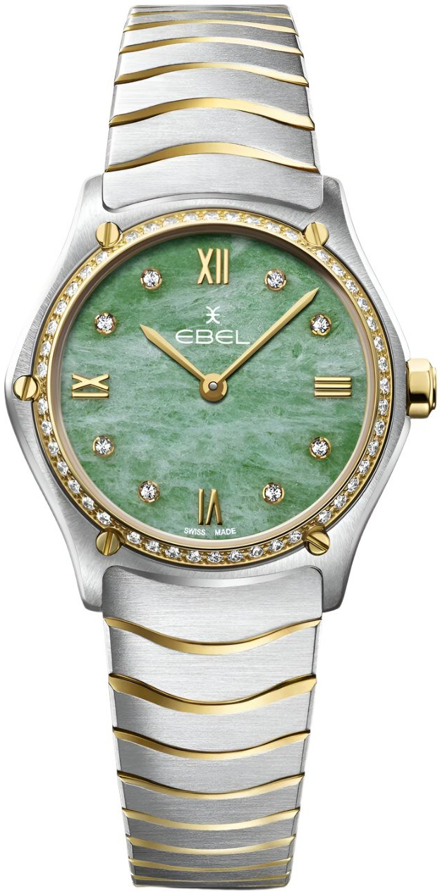 Ebel Damklocka 1216644 Classic Grön/18 karat gult guld Ø29 mm - Ebel