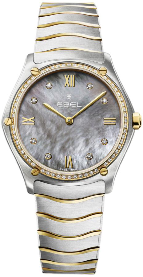 Ebel Damklocka 1216649 Classic Grå/18 karat gult guld Ø33 mm - Ebel
