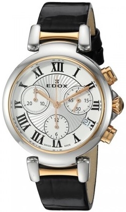 Edox Damklocka 10220-357RC-AR LaPassion Silverfärgad/Läder Ø35 mm - Edox