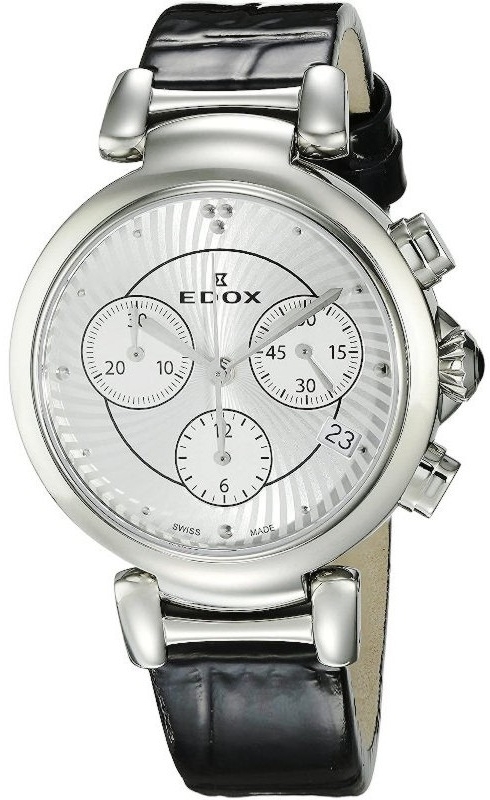 Edox Damklocka 10220-3C-AR LaPassion Silverfärgad/Läder Ø35 mm - Edox