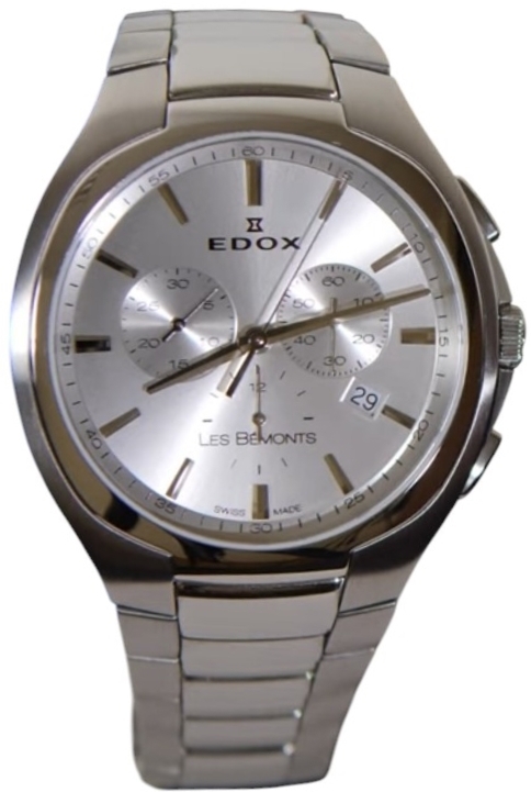 Edox Herrklocka 10239-3-AIN Les Bemonts Silverf&auml;rgad/St&aring;l &Oslash;42 mm