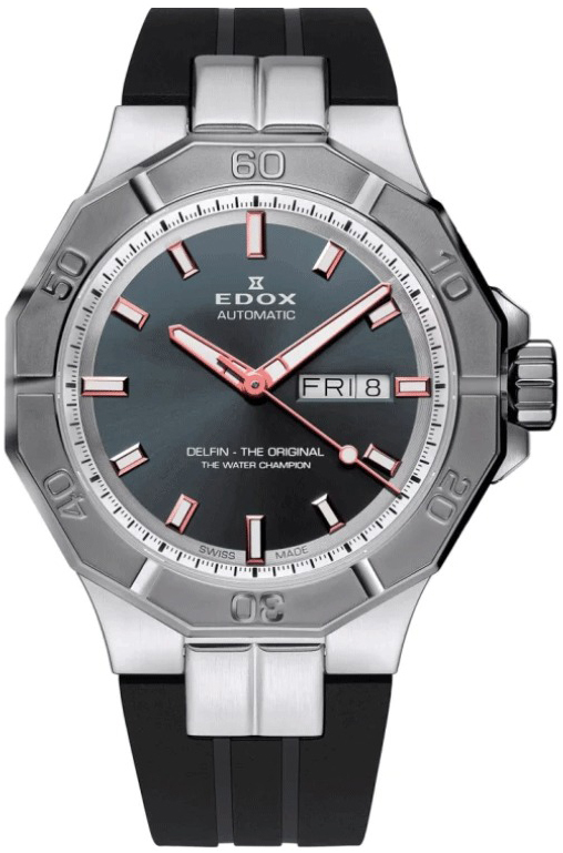 Edox Herrklocka 88008-3GCA-BGO Delfin The Original Grön/Gummi Ø43 mm - Edox