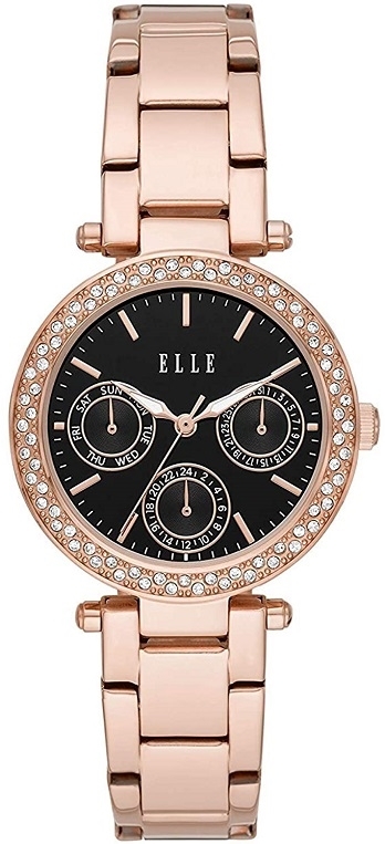 Elle Damklocka ELL23006 Marais Svart/Roséguldstonat stål Ø34 mm - Elle