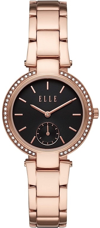 Elle Damklocka ELL25020 Montmartre Svart/Roséguldstonat stål Ø32 mm - Elle