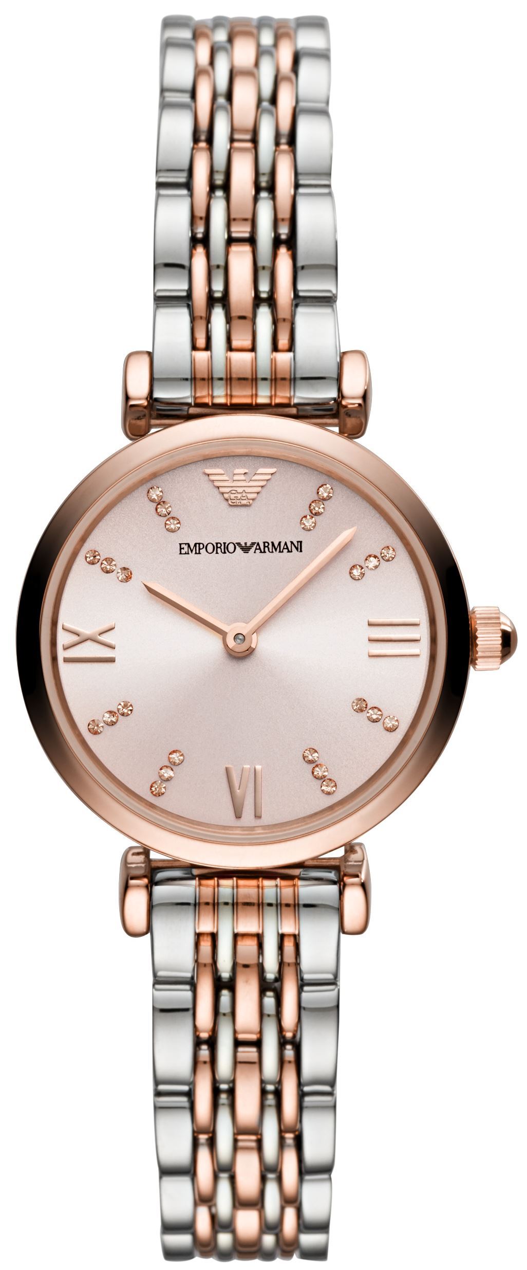 Emporio Armani Damklocka AR11223 Gianni Rosa/Roséguldstonat stål - Emporio Armani