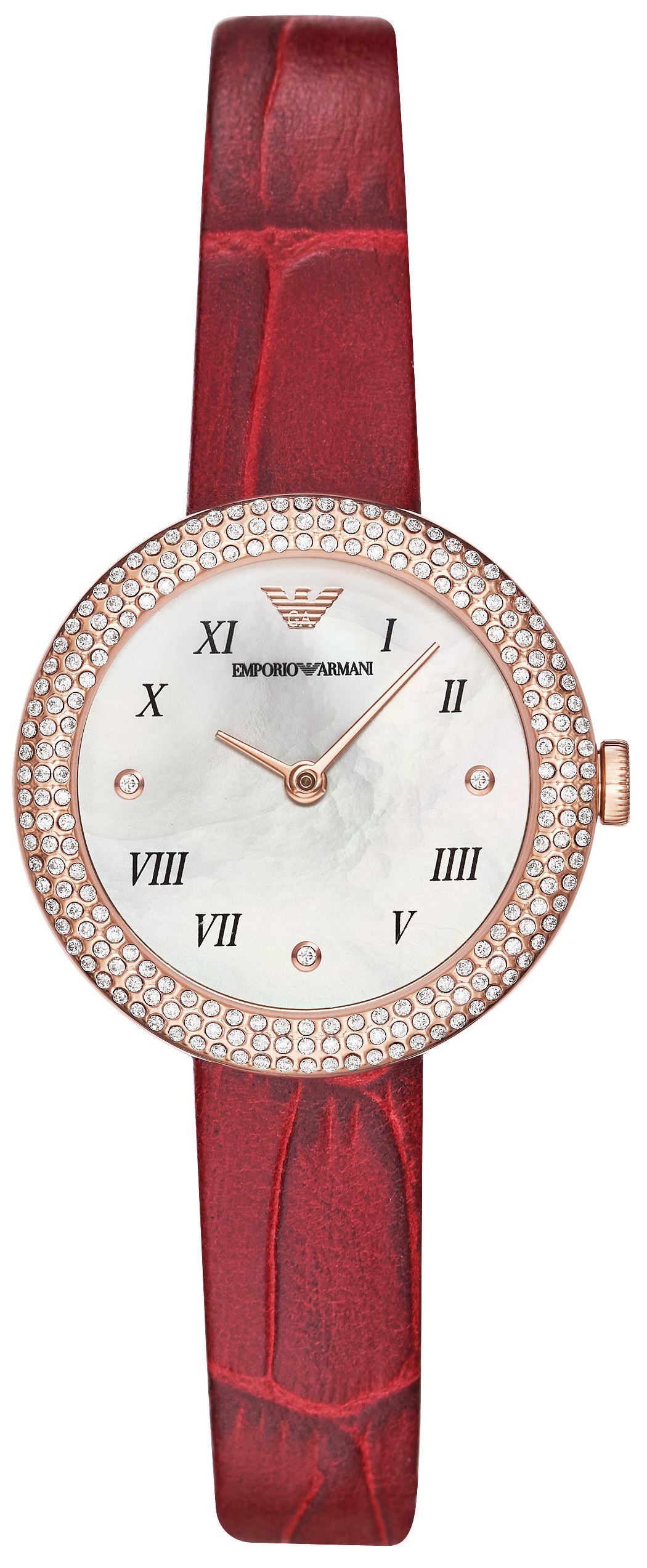 Emporio Armani Damklocka AR11357 Rosa Vit/Läder Ø30 mm