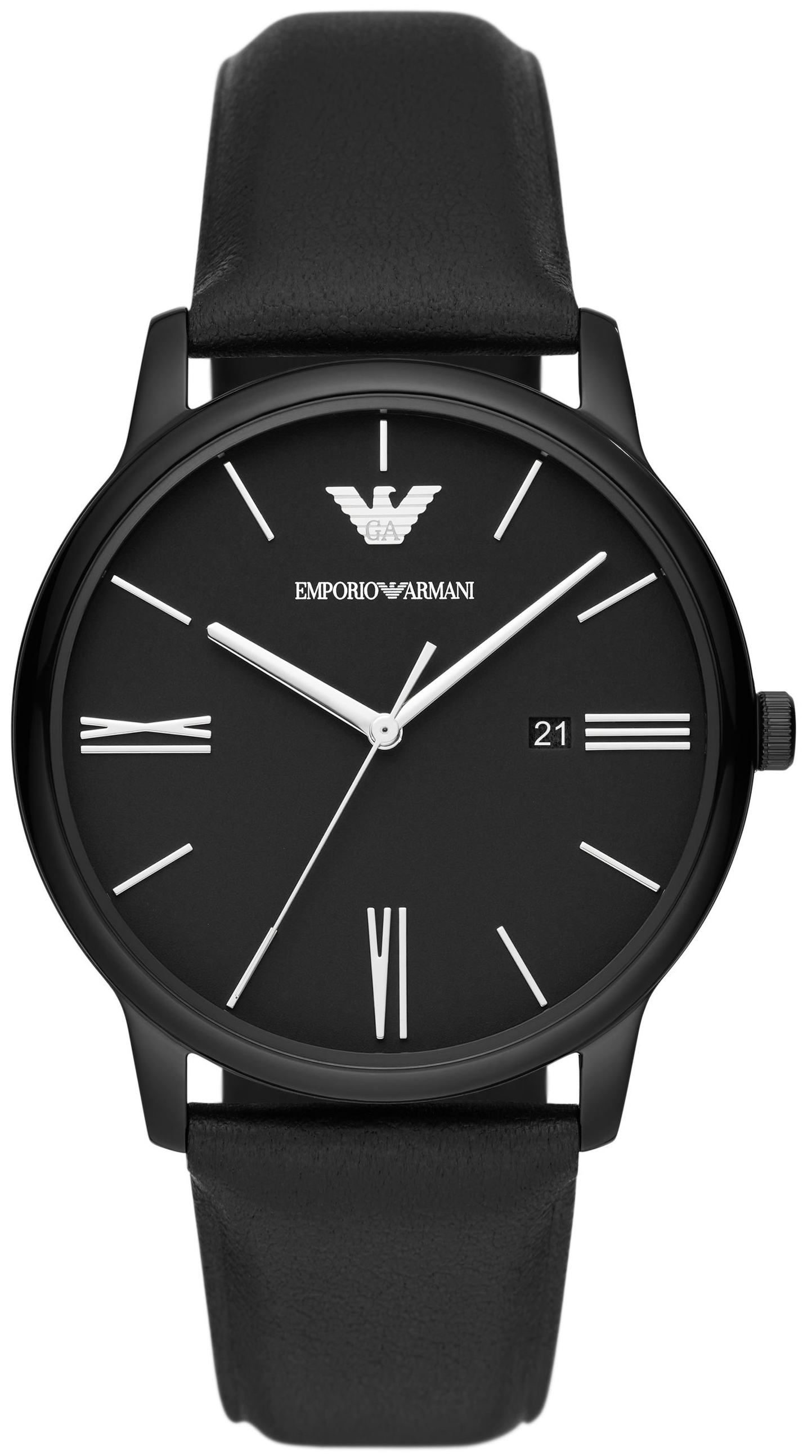 Emporio Armani Herrklocka AR11573 Minimalist Svart/Läder Ø42 mm - Emporio Armani