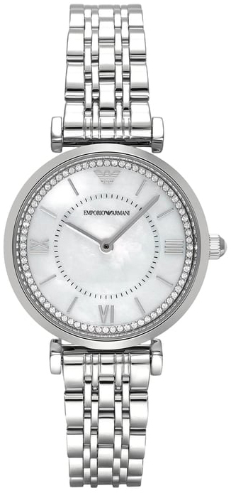 Emporio Armani Damklocka AR11701 Vit/St&aring;l &Oslash;32 mm