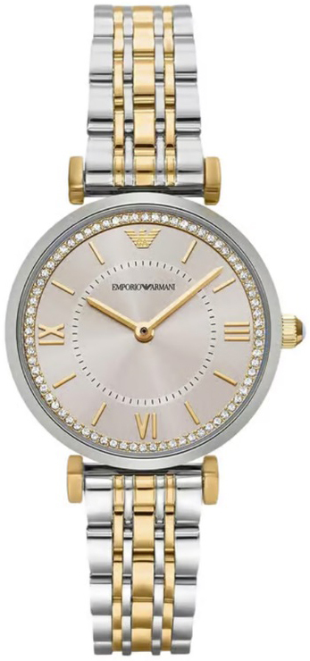Emporio Armani Damklocka AR11702 Brun/Gulguldtonat st&aring;l &Oslash;32 mm