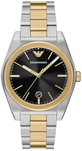 Emporio Armani Herrklocka AR11715 Svart/Gulguldtonat st&aring;l &Oslash;41 mm