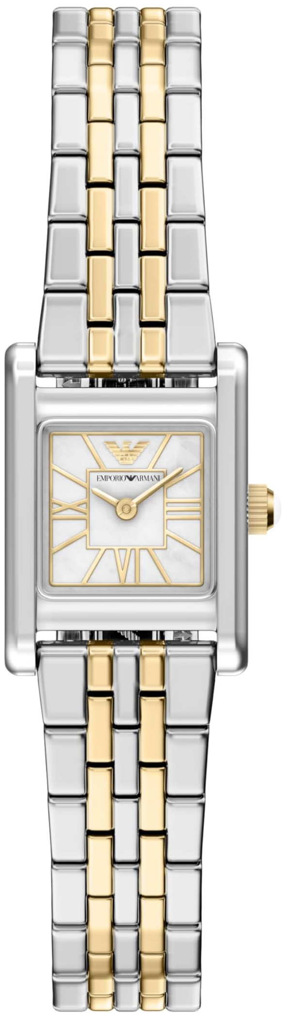 Emporio Armani Damklocka AR11763 Vit/Gulguldtonat st&aring;l