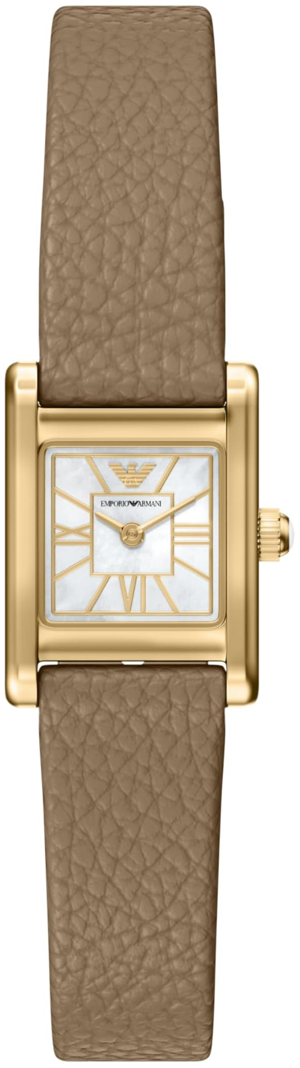 Emporio Armani Damklocka AR11765 Vit/L&auml;der