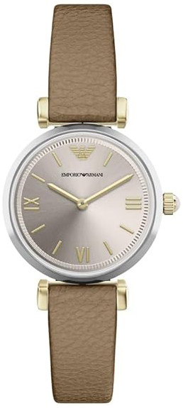 Emporio Armani Damklocka AR11770 Gr&aring;/L&auml;der &Oslash;28 mm