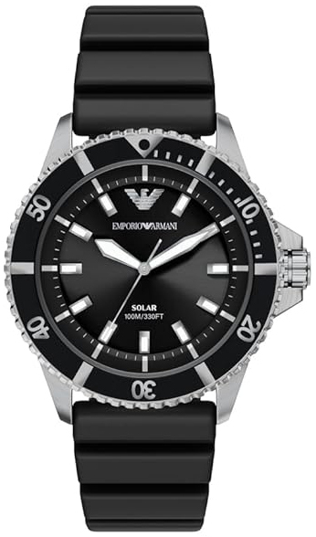 Emporio Armani Herrklocka AR11788 Solar Svart/Gummi &Oslash;42 mm