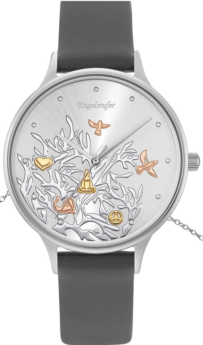 Engelsrufer Damklocka ERWO-TREE-03 Tree Of Life Guldtonad/Läder Ø34 - Engelsrufer