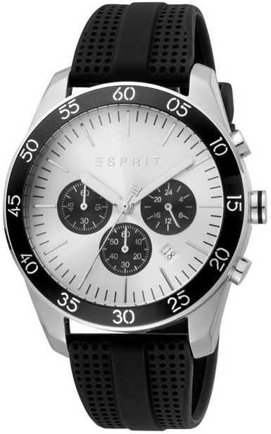 Esprit Herrklocka ES1G204P0035 Jordan Silverfärgad/Gummi Ø44 mm - Esprit