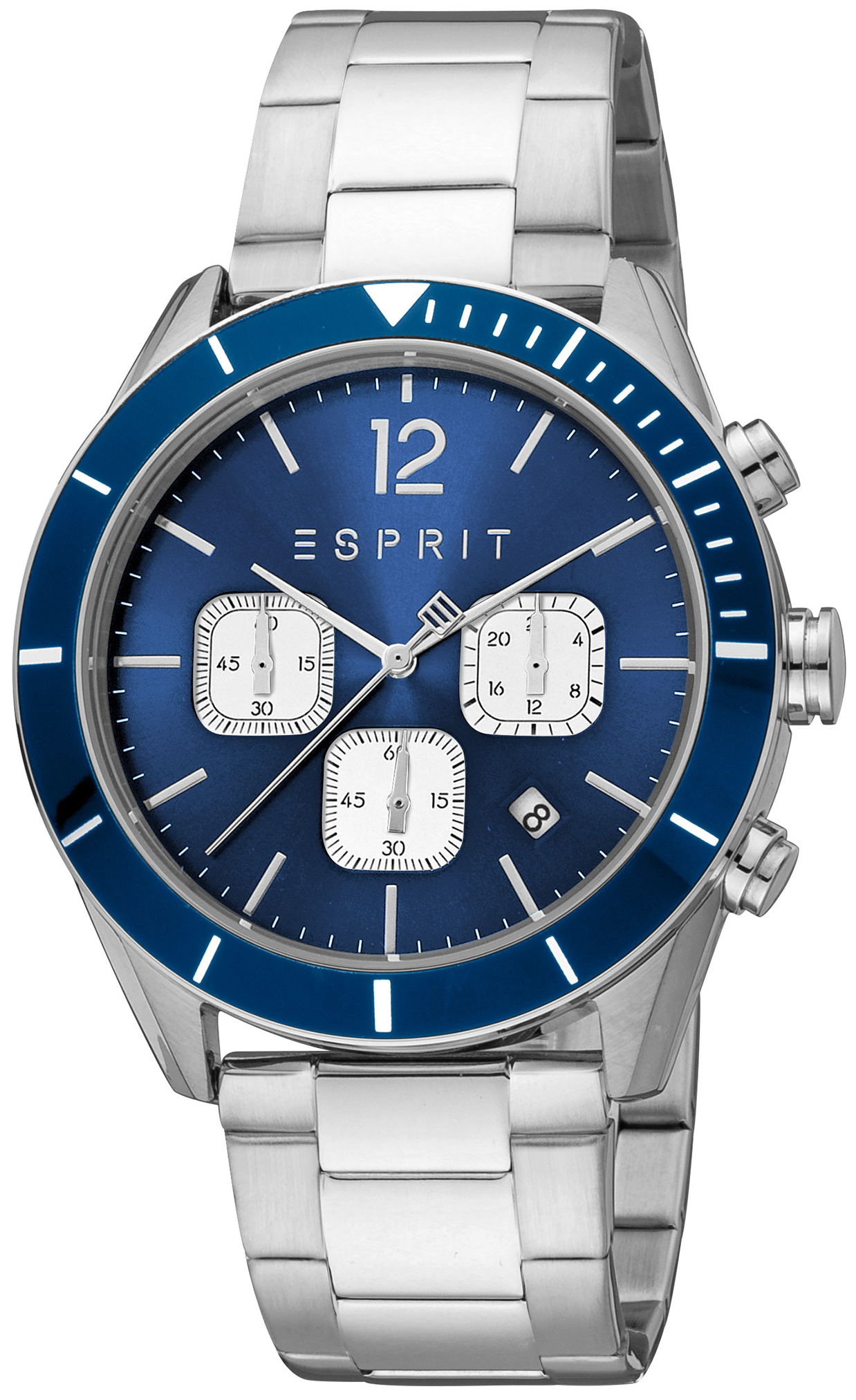 Esprit Herrklocka ES1G372M0055 Classic Bl&aring;/St&aring;l &Oslash;43 mm