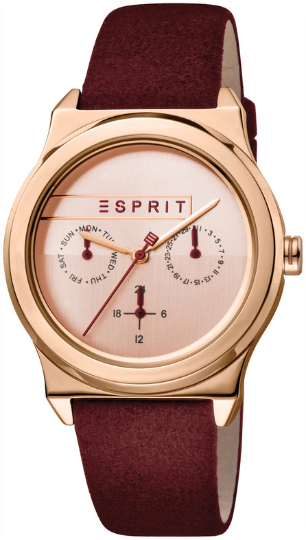 Esprit Damklocka ES1L077L0035 Roséguldstonad/Läder Ø36 mm - Esprit