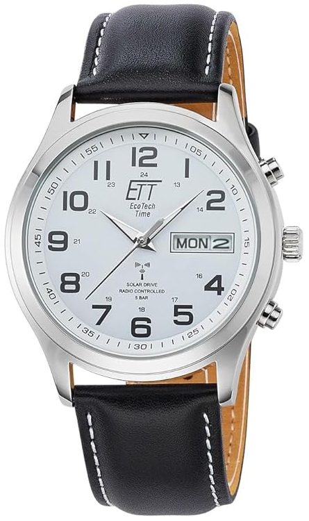 ETT Eco Tech Time Herrklocka EGS-11436-12L Vit/Läder Ø40 mm