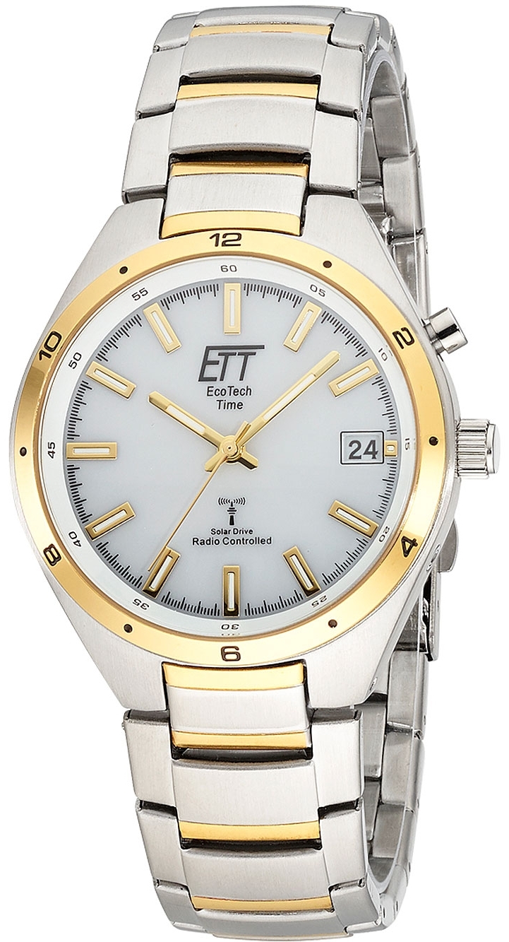 ETT Eco Tech Time Herrklocka EGS-11443-11M Altai Vit/Guldtonat stål - ETT Eco Tech Time