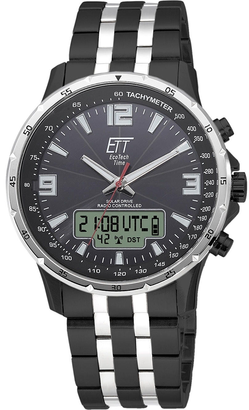 ETT Eco Tech Time Herrklocka EGS-11568-21M Professional Svart/Stål - ETT Eco Tech Time