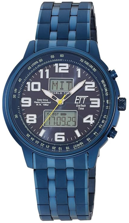 ETT Eco Tech Time Herrklocka EGS-11735-32M Hunter Ii Bl&aring;/St&aring;l &Oslash;48