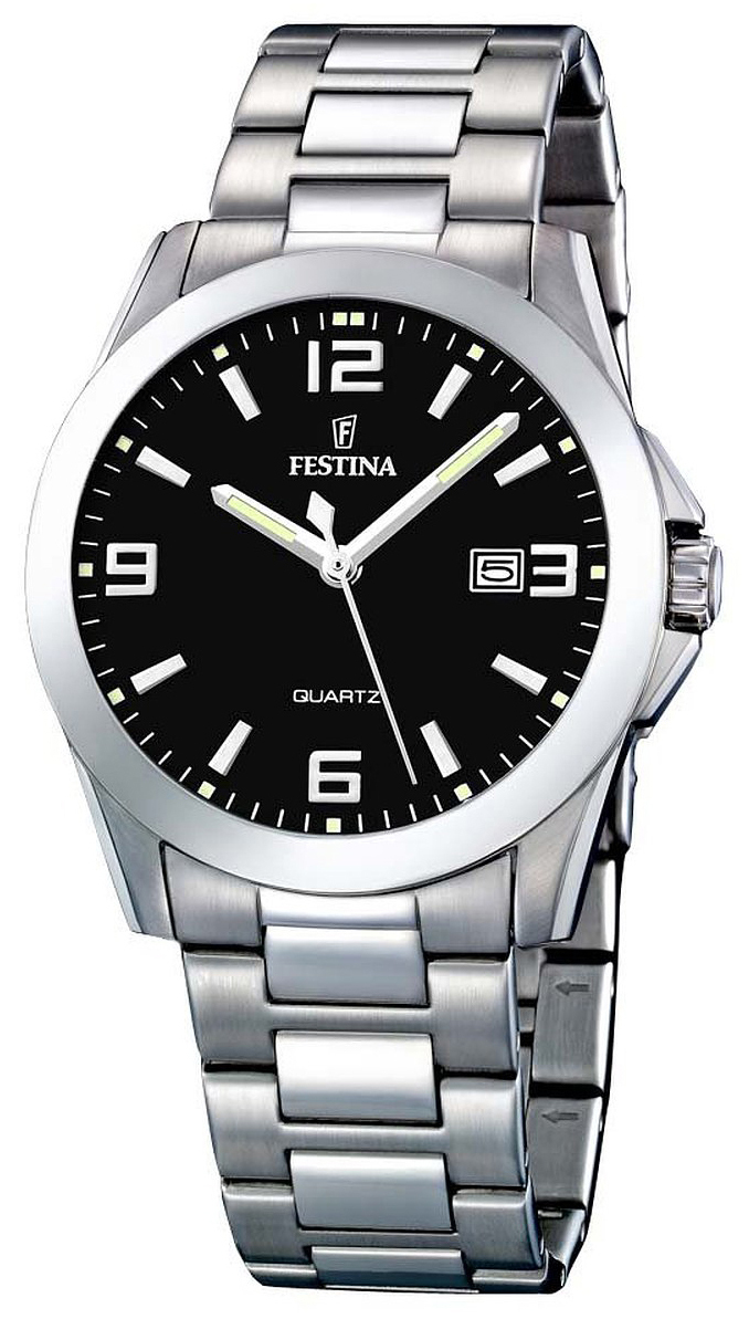Festina Herrklocka F16376-4 Dress Svart/Stål Ø40 mm - Festina