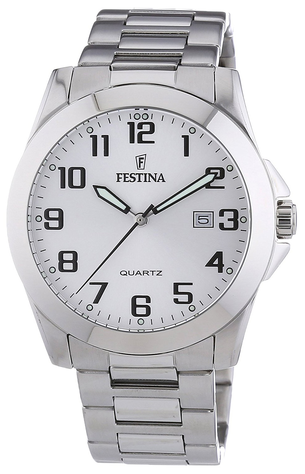 Festina Herrklocka F16376-7 Vit/Stål Ø40 mm - Festina