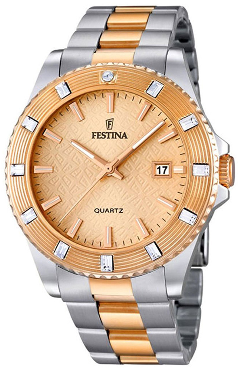 Festina Damklocka F16687-2 Roséguldstonad/Roséguldstonat stål Ø40 mm - Festina