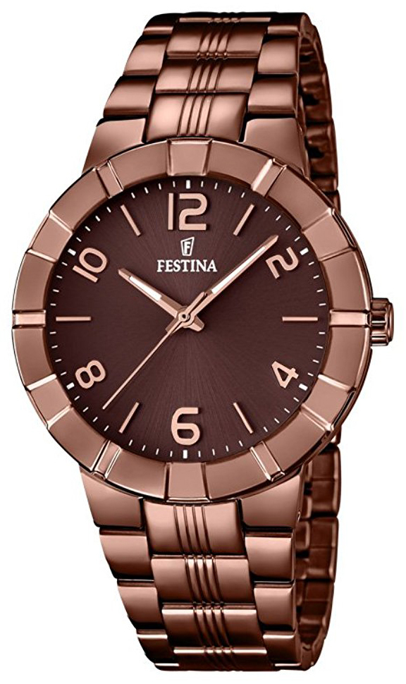 Festina Damklocka F16715-2 Brun/Stål Ø36 mm - Festina