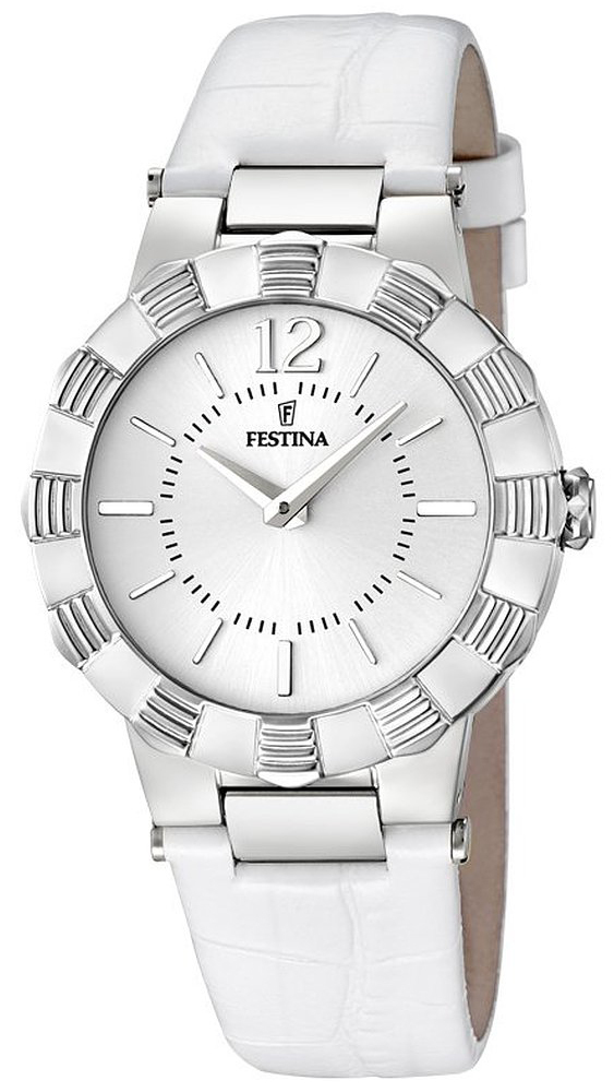 Festina Damklocka F16734-1 Silverfärgad/Läder Ø35 mm - Festina