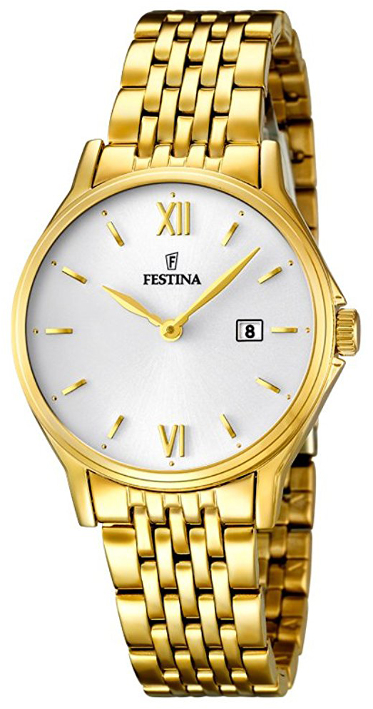 Festina F16749-2 Silverfärgad/Gulguldtonat stål Ø31 mm - Festina