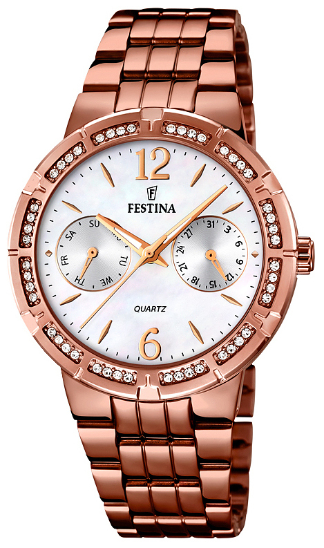 Festina Damklocka F16796-3 Vit/Stål Ø36 mm - Festina