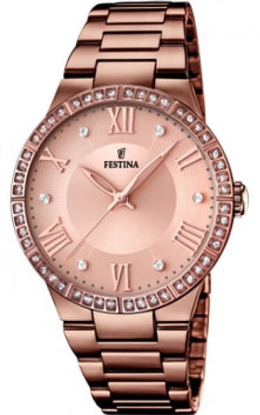 Festina Dress Damklocka F16801-1 Roséguldstonad/Stål Ø36 mm - Festina