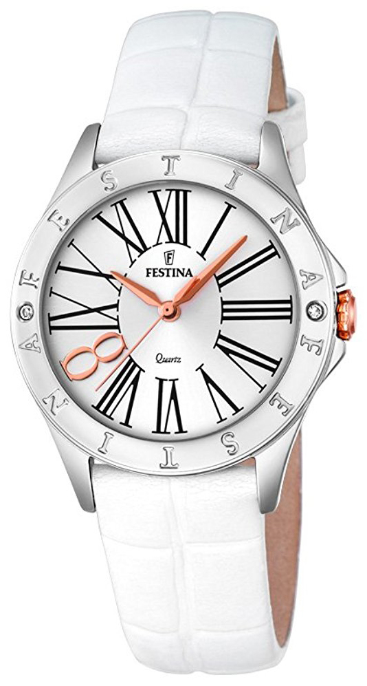 Festina Damklocka F16929-1 Vit/Läder Ø34 mm - Festina