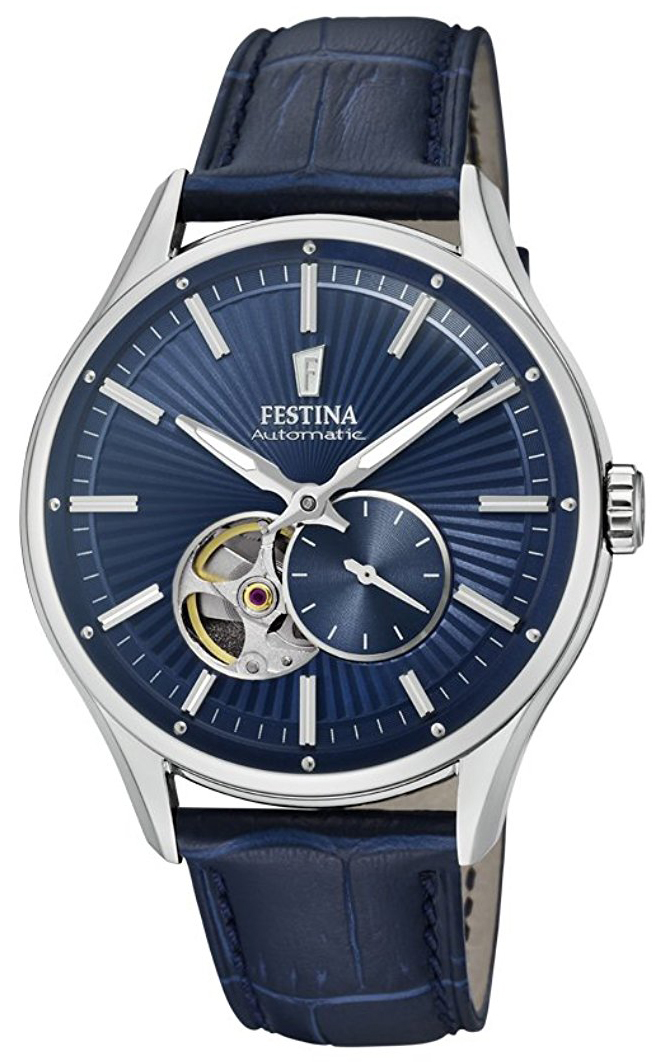 Festina Herrklocka F16975-2 Blå/Läder Ø43 mm - Festina