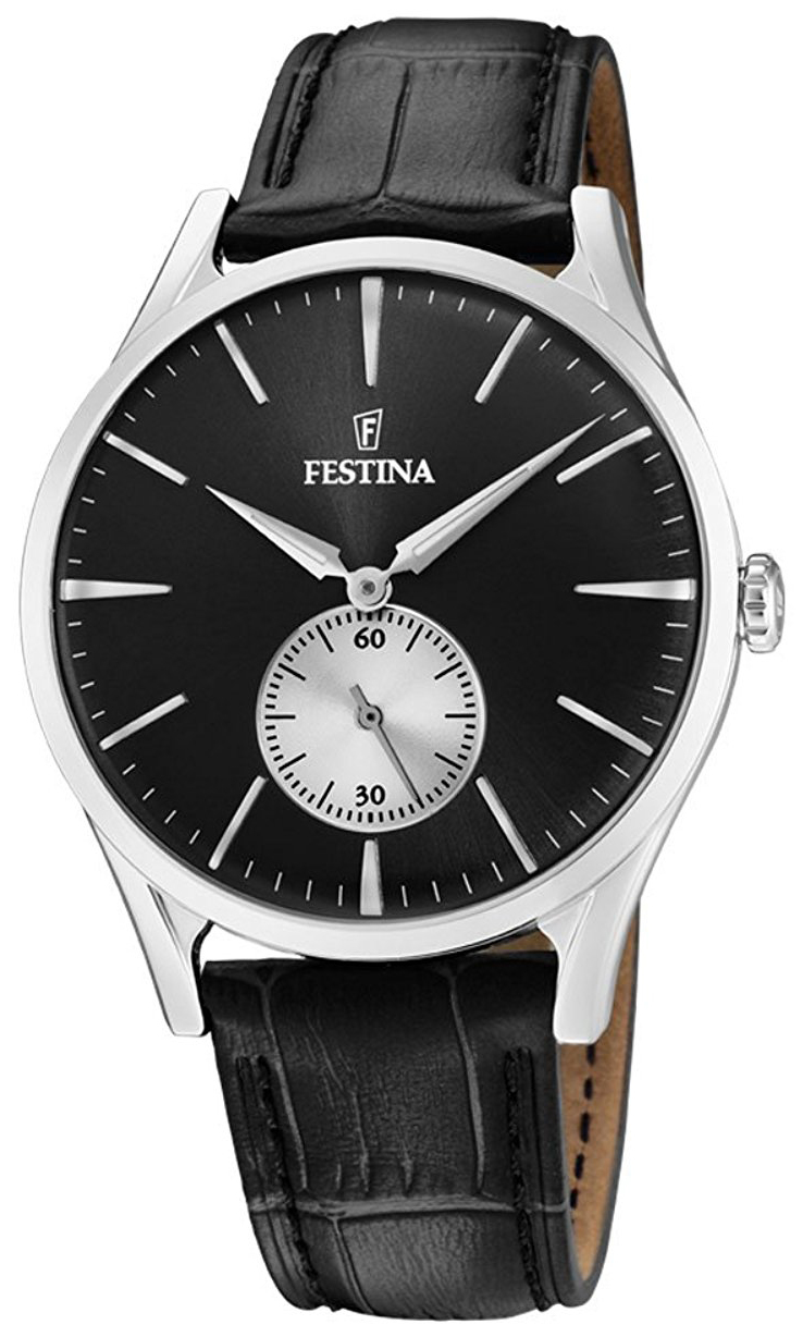 Festina Herrklocka F16979-4 Svart/Läder Ø40 mm - Festina