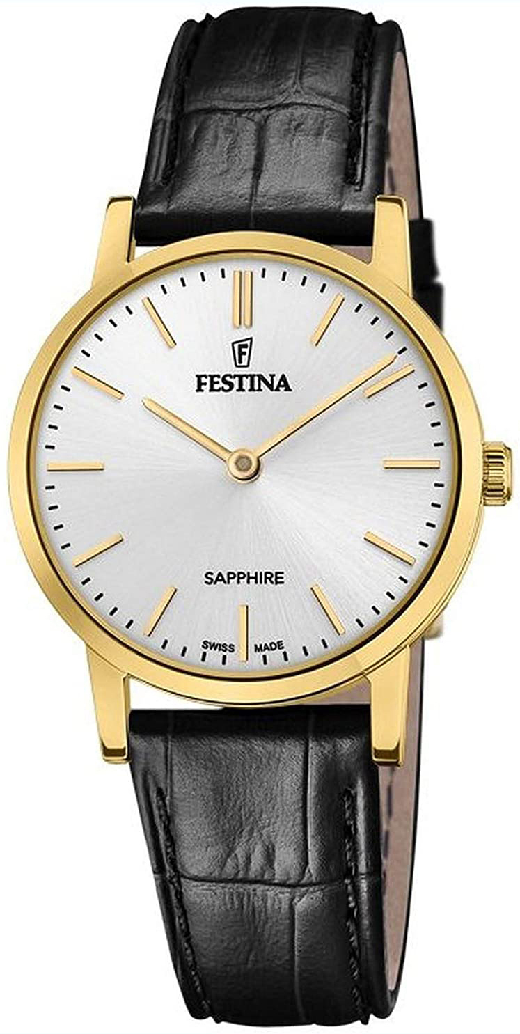 Festina Damklocka F20017-1 Silverfärgad/Läder Ø29 mm - Festina