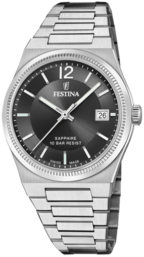 Festina Damklocka F20035-6 Swiss Made Svart/Stål Ø35 mm - Festina